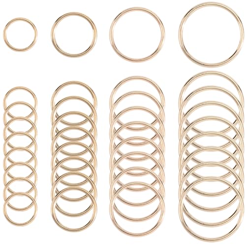 SOFPLATE 1 Box 40 Stück 4 Stile Sortiment An Metall O Ringen Runde Metall Bastelringe Robuste Legierung Goldfarbener Kreis Geschweißter Hängender Makramee Verbindungsring Für Makramee Handtaschen Hund SOFPLATE 1 Box 40 Stück 4 Stile Sortiment An Metall O Ringen Runde Metall Bastelringe Robuste Legierung Goldfarbener Kreis Geschweißter Hängender Makramee Verbindungsring Für Makramee Handtaschen Hund von SOFPLATE