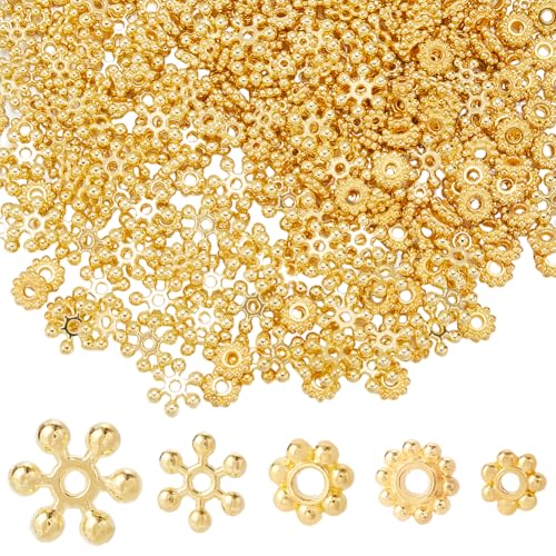 SOFPLATE 1 Box 500 Stück 5 Stile Gänseblümchen Abstandshalterperlen Metall Schneeflockenperlen Lose Tibetische Legierung Antike Goldene Blumen Schneeflocken Abstandshalterperlen Für Armbänder DIY Schm SOFPLATE 1 Box 500 Stück 5 Stile Gänseblümchen Abstandshalterperlen Metall Schneeflockenperlen Lose Tibetische Legierung Antike Goldene Blumen Schneeflocken Abstandshalterperlen Für Armbänder DIY Schm von SOFPLATE
