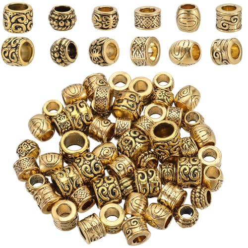 SOFPLATE 1 Box 60 Stück Große Löcher Legierungsperlen Tibetische Abstandsperlen Europäische Rondell Fass Röhren Abstandshalter Lose Antike Gold Hohlperle Mit Großen Löchern Für Die Schmuckherstellung SOFPLATE 1 Box 60 Stück Große Löcher Legierungsperlen Tibetische Abstandsperlen Europäische Rondell Fass Röhren Abstandshalter Lose Antike Gold Hohlperle Mit Großen Löchern Für Die Schmuckherstellung von SOFPLATE