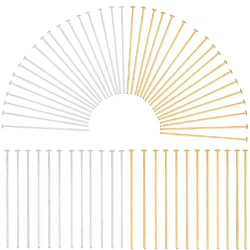 SOFPLATE 1 Box 600 Stück Ohrringstifte Silberfarbene Flachkopfstifte Schmuckzubehör Aus Messing Kopfstifte Mit Goldenem Kopf Zur Schmuckherstellung Ohrringe Armbänder Zubehör Basteln SOFPLATE 1 Box 600 Stück Ohrringstifte Silberfarbene Flachkopfstifte Schmuckzubehör Aus Messing Kopfstifte Mit Goldenem Kopf Zur Schmuckherstellung Ohrringe Armbänder Zubehör Basteln von SOFPLATE