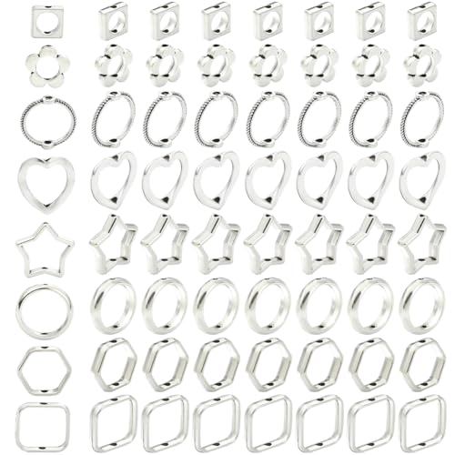 SOFPLATE 1 Box 8 Stile 80 Stück Metallperlenrahmen Hohle Sternanhänger Kleine Legierung Herz Rund Quadratisch O Ringe Zwei Löcher Offene Verbindungsstücke Passend Für Abstandshalter Perlen Für Schmuck SOFPLATE 1 Box 8 Stile 80 Stück Metallperlenrahmen Hohle Sternanhänger Kleine Legierung Herz Rund Quadratisch O Ringe Zwei Löcher Offene Verbindungsstücke Passend Für Abstandshalter Perlen Für Schmuck von SOFPLATE