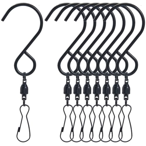 SOFPLATE 1 Box Mit 12 Drehhaken Clips Für Windspiel Spinner 360 Grad Doppelclip Drehbare S Haken Schwarzer Windsack Aus Edelstahl Kristall Twister Zum Aufhängen von Windspielen Sonnenfänger Partyzubeh SOFPLATE 1 Box Mit 12 Drehhaken Clips Für Windspiel Spinner 360 Grad Doppelclip Drehbare S Haken Schwarzer Windsack Aus Edelstahl Kristall Twister Zum Aufhängen von Windspielen Sonnenfänger Partyzubeh von SOFPLATE