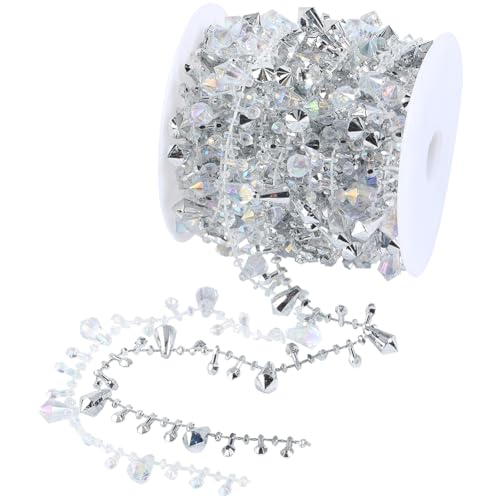 SOFPLATE 1 Rolle 16.4 Fuß/5 m Silberne Kristallperlengirlande Weihnachtsbaumgirlande Schillernde Diamantperlenbesatz Perlengirlanden Ornamente Für Hochzeitsfeiern Zuhause Feiertags Kronleuchter Dekora SOFPLATE 1 Rolle 16.4 Fuß/5 m Silberne Kristallperlengirlande Weihnachtsbaumgirlande Schillernde Diamantperlenbesatz Perlengirlanden Ornamente Für Hochzeitsfeiern Zuhause Feiertags Kronleuchter Dekora von SOFPLATE