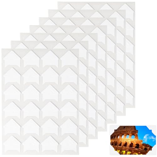 SOFPLATE 10 Stück Bilderecken Aus Papier Fotoecken Aufkleber Weiß Selbstklebend Für Fotos Alben Tagebücher Stempel Montageaufkleber Ecken Für Scrapbooking Bilder Tagebücher Erinnerungsbücher DIY Baste von SOFPLATE