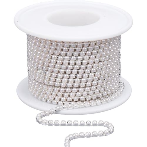 SOFPLATE 10 Yard/9.14 m 2.5mm Perlenkettenbesatz Flache Perlenkette Silberfarben Runde Kunststoffperlen Applikation Messing Krallenbecher Perlenbesatz Zubehör Für DIY Kleidung Nähen Schmuck Hochzeitsd SOFPLATE 10 Yard/9.14 m 2.5mm Perlenkettenbesatz Flache Perlenkette Silberfarben Runde Kunststoffperlen Applikation Messing Krallenbecher Perlenbesatz Zubehör Für DIY Kleidung Nähen Schmuck Hochzeitsd von SOFPLATE