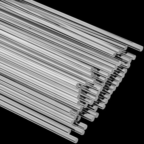 SOFPLATE 100 Stück Durchsichtige Acrylstäbe Acryldübelstangen Säule Durchmesser Transparente Massive Stangen Kuchenaufsatz Streifenstäbe Zubehör Für Kuchen Modelle Partys Pflanzen Gartenarbeit Basteln von SOFPLATE