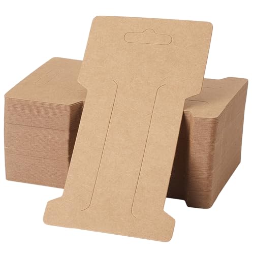 SOFPLATE 100 Stück Haarspangenhalter Aus Karton Haarspangenhalter Burlywood 4.53 x 2.64 Zoll Rechteckig Blanko Papier Display Karton Organizer Ständer Zubehör Schmuck Haarnadeln Sc von SOFPLATE