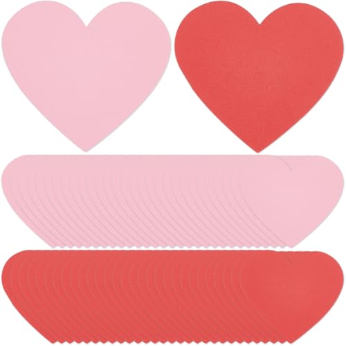 SOFPLATE 100 Stück Herz Papierausschnitte Papierherzen 4100cm Rot Rosa Valentinstagsausschnitte Mit (3) Stück Rundem Doppelseitigem Klebeband Für DIY Bastelprojekte Pinnwand Party Heimwanddekoration von SOFPLATE