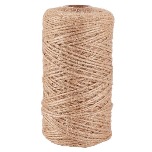 SOFPLATE 100 m/328 Fuß Natürliche Juteschnur 1mm Dünnes Makramee Seil Leinenschnur Hanf Handgefertigt Gartenverpackung Hängerolle Fadenschnur Für Gartenarbeit Zuhause Geschenkverpackung Basteldekorati SOFPLATE 100 m/328 Fuß Natürliche Juteschnur 1mm Dünnes Makramee Seil Leinenschnur Hanf Handgefertigt Gartenverpackung Hängerolle Fadenschnur Für Gartenarbeit Zuhause Geschenkverpackung Basteldekorati von SOFPLATE