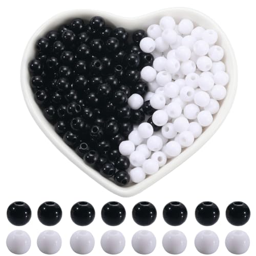 SOFPLATE 1000 Stück 2 Farben 6mm Weiße Acryl Abstandshalterperlen Undurchsichtige Acrylperlen Schwarze Kleine Runde Kugeln Bastelperlen Lose Abstandshalter Beschläge Für Die Schmuckherstellung Armbänd SOFPLATE 1000 Stück 2 Farben 6mm Weiße Acryl Abstandshalterperlen Undurchsichtige Acrylperlen Schwarze Kleine Runde Kugeln Bastelperlen Lose Abstandshalter Beschläge Für Die Schmuckherstellung Armbänd von SOFPLATE