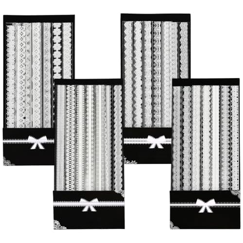 SOFPLATE 120 Stück 4 Stile Spitzenband Aufkleber Journal PET Band Weißer Hohlrand Vintage Retro Fotorahmen Selbstklebende Maskierungsaufkleber Rollen Für Scrapbooking Journal Kunst Geschenkverpackung SOFPLATE 120 Stück 4 Stile Spitzenband Aufkleber Journal PET Band Weißer Hohlrand Vintage Retro Fotorahmen Selbstklebende Maskierungsaufkleber Rollen Für Scrapbooking Journal Kunst Geschenkverpackung von SOFPLATE