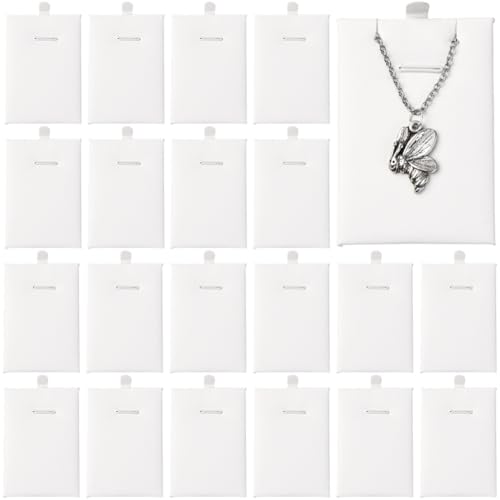 SOFPLATE 24 Stück 3.3 x 2.1 Zoll Lederschmuckkarten Halsketten Displaykarten Weißes PU Kunstleder Rechteckige Stapelbare Einlage Organizer Tablett Pads Präsentieren von Halsketten AR SOFPLATE 24 Stück 3.3 x 2.1 Zoll Lederschmuckkarten Halsketten Displaykarten Weißes PU Kunstleder Rechteckige Stapelbare Einlage Organizer Tablett Pads Präsentieren von Halsketten AR von SOFPLATE