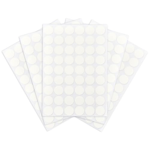 SOFPLATE 270 Stück 21mm Weiße Schraubenaufkleber Weiße Schraubenabdeckungen Für Schränke PVC Kunststoff Flach Rund Selbstklebend Staubdicht Klebeband Abdeckkappen Für Wand Schreibtisch Möbel Löcher Re von SOFPLATE
