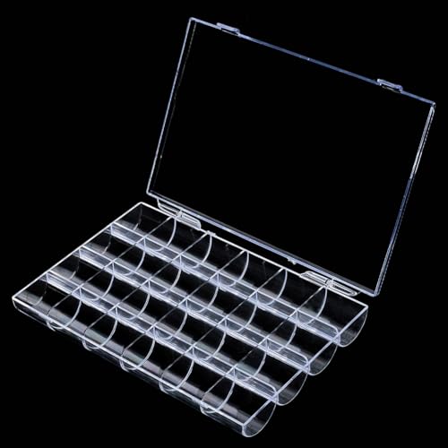 SOFPLATE 4.65 x 7 Zoll 24 Gitter Klare Kunststoff Trennwand Aufbewahrungsbox Nagelbox Organizer Rechteckiges Leeres Fach Displaybehälterhalter Etui Für Perlenringe Ohrringe Nagelkunstschmuck DIY Verpa von SOFPLATE