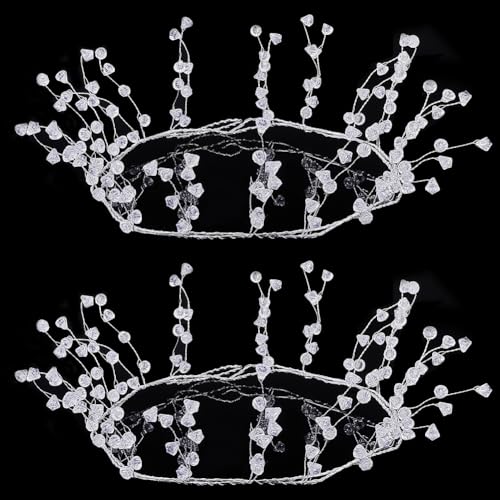 SOFPLATE 5 Stück 6 m/19.7 Fuß Eis Weihnachtsgirlande Transparente Perlengirlande Kunststoff Kleine Diamant Eisdraht Kristall Juwelenperlen Besatzstränge Dekoration Für Zuhause Draußen Weihnachtsbaum H von SOFPLATE
