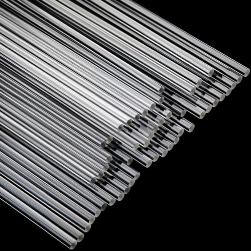 SOFPLATE 50 Stück Acryl Rundstäbe Kuchendübelstangen Durchmesser Klare Transparente Säule Massive Stangenstreifen Topper Sticks Zubehör Für Kuchen Modelle Partys Pflanzen Gartenarbeit Bastelbedarf DIY von SOFPLATE