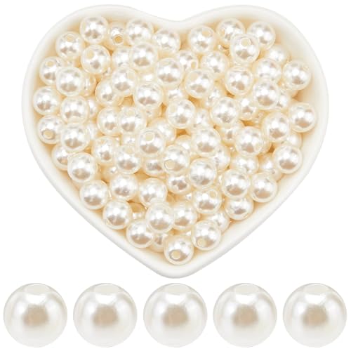 SOFPLATE 500 Stück 8mm Weiße Perlen Acrylperlen Runde Lose Perlen Mit Loch Bastelperlen Abstandsperlen Für Schmuckherstellung Zubehör Zum Selbermachen von Halsketten Armbändern Ohrringen Ringen Vasenf SOFPLATE 500 Stück 8mm Weiße Perlen Acrylperlen Runde Lose Perlen Mit Loch Bastelperlen Abstandsperlen Für Schmuckherstellung Zubehör Zum Selbermachen von Halsketten Armbändern Ohrringen Ringen Vasenf von SOFPLATE