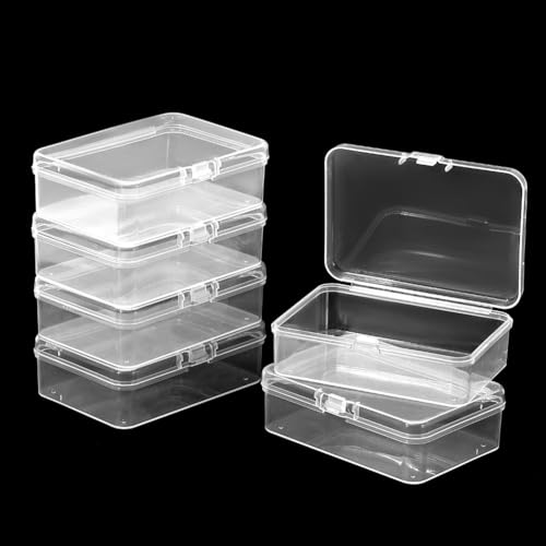 SOFPLATE 6 x Mini Behälter Mit Deckel Kleine Perlen Organizer Box 2.44x3.39zollDurchsichtiger Kunststoff Transparent Rechteckig Aufbewahrungsbehälter Für Bastelzubehör Perlensammeln Schmuckzubehör Bas SOFPLATE 6 x Mini Behälter Mit Deckel Kleine Perlen Organizer Box 2.44x3.39zollDurchsichtiger Kunststoff Transparent Rechteckig Aufbewahrungsbehälter Für Bastelzubehör Perlensammeln Schmuckzubehör Bas von SOFPLATE