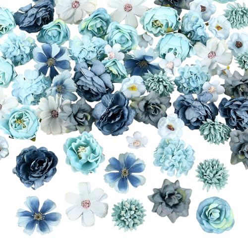 SOFPLATE 60 Stück Künstliche Blumennköpfe Mini Rosen Himmelblau Stoff Dekorativ Kleine Gänseblümchen Blumenndekor Für Hochzeit Geburtstag Party Dekoration Girlande Haarband Abschlusskappen Kuchendekor SOFPLATE 60 Stück Künstliche Blumennköpfe Mini Rosen Himmelblau Stoff Dekorativ Kleine Gänseblümchen Blumenndekor Für Hochzeit Geburtstag Party Dekoration Girlande Haarband Abschlusskappen Kuchendekor von SOFPLATE