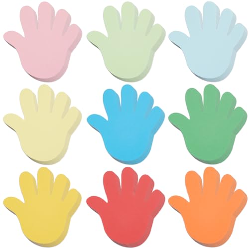 SOFPLATE 8 Set 72 Stück 6 Inch Papier Handausschnitte Pinnwand Verschiedene Bunte Kreative Blanko Handabdruck Klassenzimmerausschnitte Für Schul Pinnwand Postertafel Wand DIY Basteldekoration von SOFPLATE