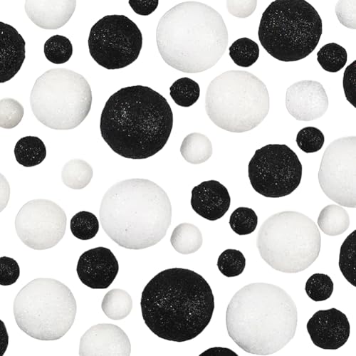 SOFPLATE Glitzer-Schaumstoffkugeln, weiße Vasenfüller, 12 mm, 15 mm, 20 mm, 24 mm, 28 mm, ohne Loch, glänzende Perlen, dekorative Ornamente, Pompons für Zuhause, Party, Hochzeit, Dekoration SOFPLATE Glitzer-Schaumstoffkugeln, weiße Vasenfüller, 12 mm, 15 mm, 20 mm, 24 mm, 28 mm, ohne Loch, glänzende Perlen, dekorative Ornamente, Pompons für Zuhause, Party, Hochzeit, Dekoration von SOFPLATE