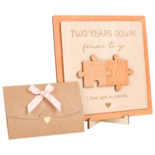 SOFPLATE Rätselteil Zum 2. Jahrestag Karte Aus Holz Tafel Romantisch Personalisierbar Umschlagbasis Schild Geschenk Ornament Sets Für Männer Frauen Paare Hochzeitsgeschenke Heim Und Schreibtischdekor SOFPLATE Rätselteil Zum 2. Jahrestag Karte Aus Holz Tafel Romantisch Personalisierbar Umschlagbasis Schild Geschenk Ornament Sets Für Männer Frauen Paare Hochzeitsgeschenke Heim Und Schreibtischdekor von SOFPLATE