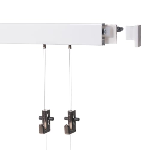 21 Meter (14 x 1,5m) SOFT-RAIL® Bilderschienen Set COMFORT (S), Weiß, versch. Längen und Farben von SOFT-RAIL