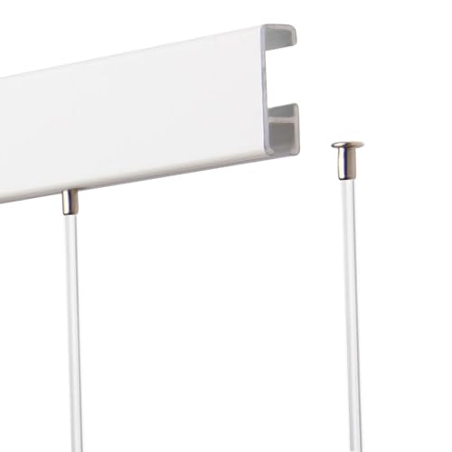 SOFT-RAIL® 10 St. Perlonseile 2,50 m, mit Tellergleiter, Ø 2,0 mm, für Galerieschienen von SOFT-RAIL