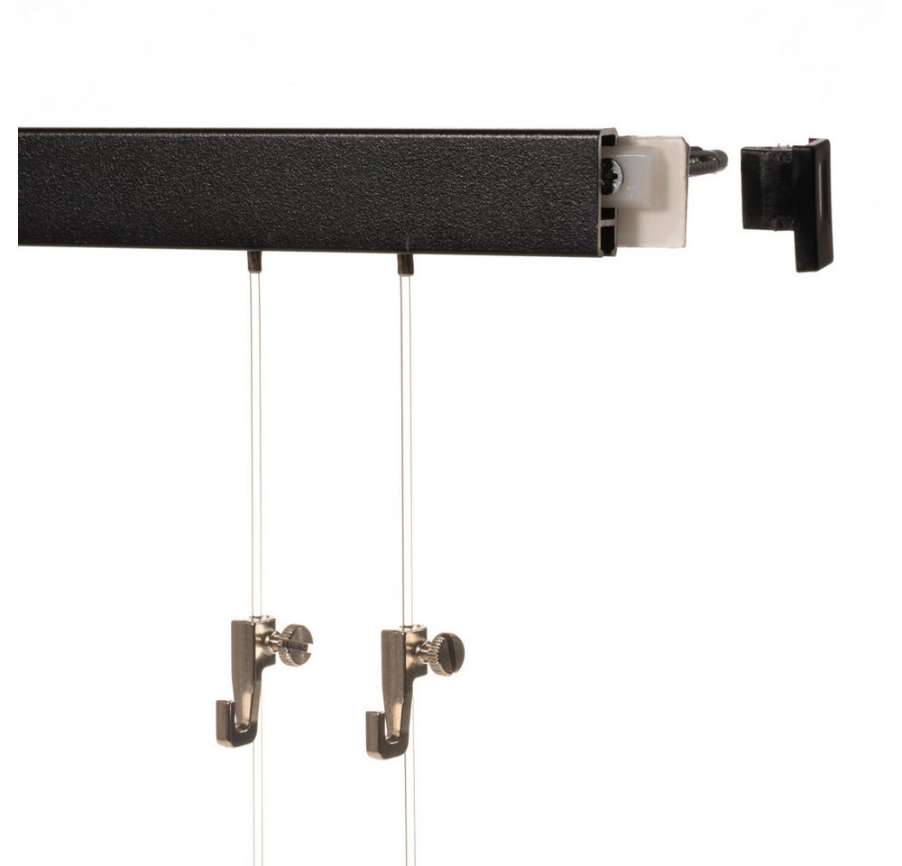SOFT-RAIL Bilderschienenset Galerieschiene 6 Meter (3 x 2 m) BUDGET, Wandmontage, inkl. Montagematerial, Seile und Haken von SOFT-RAIL