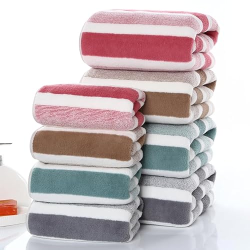 SOFTBATFY Mikrofaser-Badetücher, 8 Stück leicht, saugfähig, super flauschig und schnell trocknendes Handtuch für Reisen, Urlaub, Fitness und Yoga (90 x 180 cm, 4 Colors Bath Towel and Hand Towel) von SOFTBATFY