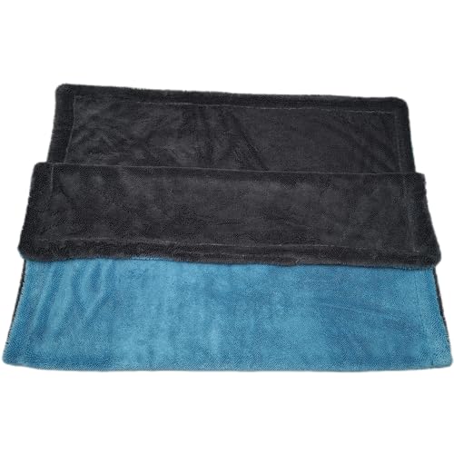 SOFTBATFY Premium Mikrofaser-Trockentuch, Shiny Bath Trockentuchsuper saugfähig, Twist Stapel Microfiber Tuch, Duschkabinen Tuch zum Wasser Abziehen in Dusche Bad (1200 g/m², 90 x 60 cm, blaugrau) von SOFTBATFY