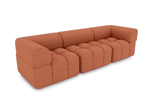 SOFTO Modulares 3-Sitzer-Sofa Eva 276x72x92 cm - Wohnzimmersofa mit Federsitz, Hoher Sitzkomfort, Pflegeleicht - Boucle Braun SOFTO Modulares 3-Sitzer-Sofa Eva 276x72x92 cm - Wohnzimmersofa mit Federsitz, Hoher Sitzkomfort, Pflegeleicht - Boucle Braun von SOFTO