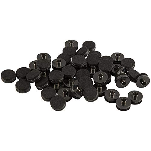SOFTTOUCH 4990395N Nail on Heavy Duty Felt Pads For Wood Furniture to Protect your Hard Floor Surfaces from Scratches, 1 Inch, Black, 48 Count von SOFTTOUCH