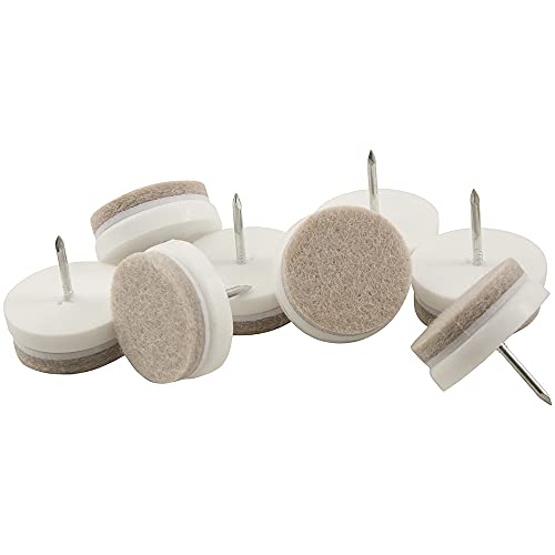 SOFTTOUCH Waxman Consumer Group 4606195N Drehgleiter, Messing, 2,5 cm, 4-teiliges Set Gerade Möbelbeine 0 Hartholzgleiter aus Filz von SOFTTOUCH