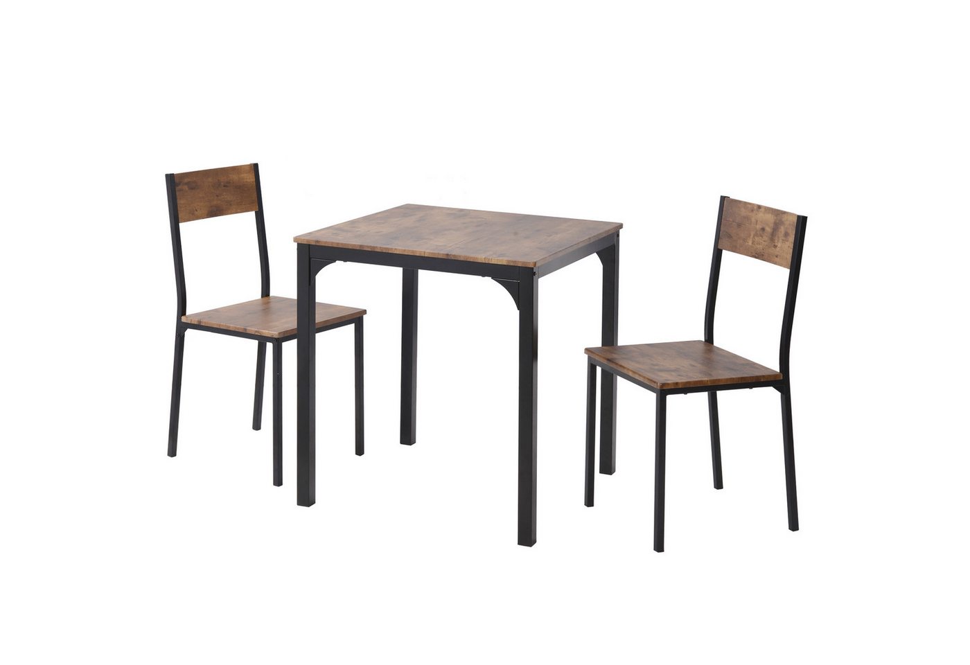 SOFTWEARY Esstisch (mit 2 Stühlen, Esstisch-Set, 70/70/75 cm, 3-St), Küchentisch, Esszimmergruppe von SOFTWEARY