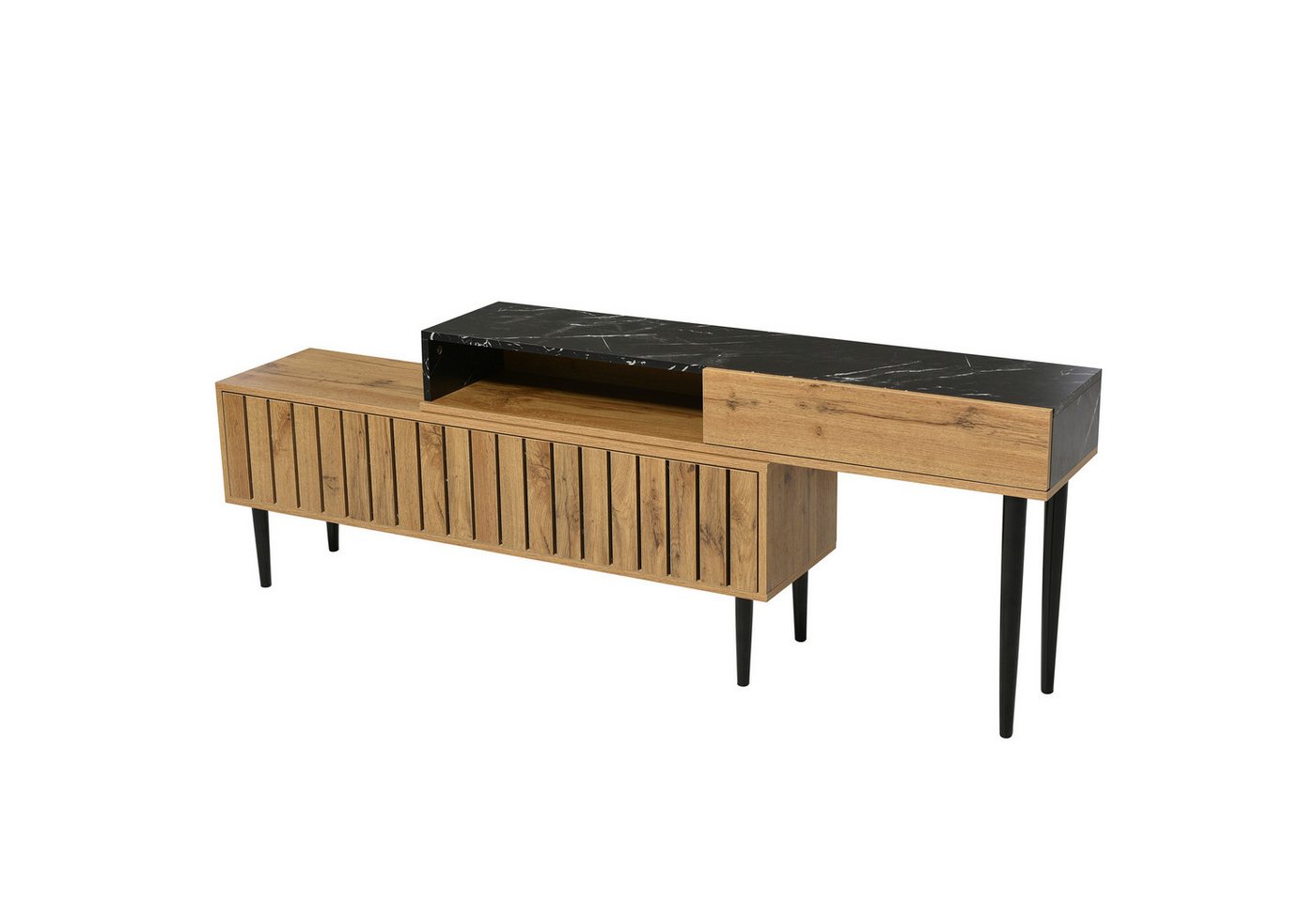 SOFTWEARY Lowboard Breite 130-220 cm, längenverstellbar, TV-Schrank, stehend von SOFTWEARY