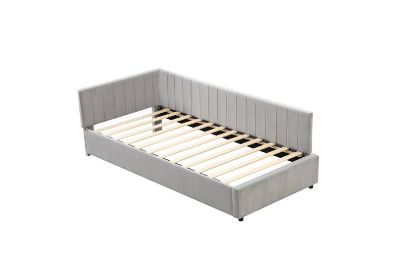 SOFTWEARY Schlafsofa, mit Bettfunktion und Lattenrost, 90x200 cm, Einzelbett, Samt von SOFTWEARY