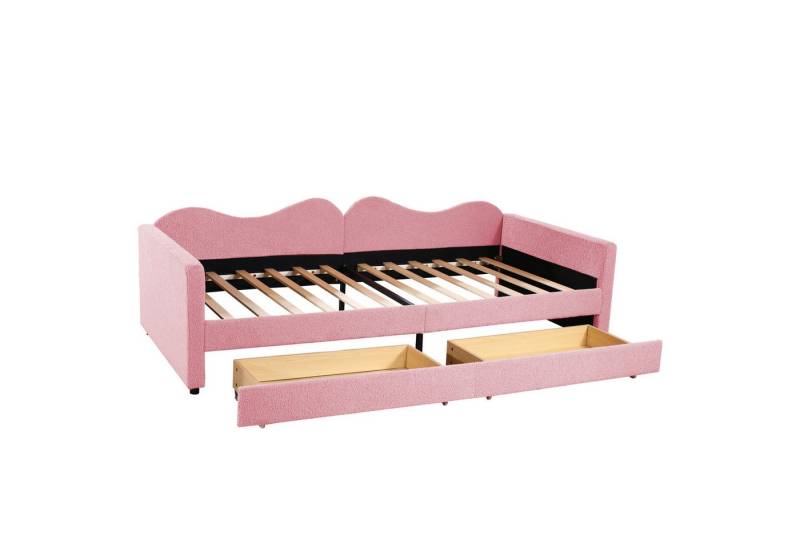 SOFTWEARY Schlafsofa mit Bettfunktion, 90x200 cm, Sofa mit 2 Schubladen, Einzelbett, Samt SOFTWEARY Schlafsofa mit Bettfunktion, 90x200 cm, Sofa mit 2 Schubladen, Einzelbett, Samt von SOFTWEARY