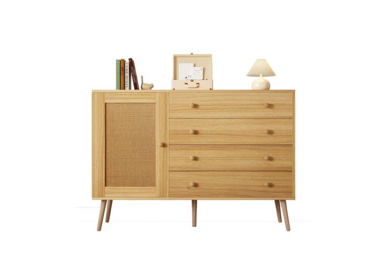 SOFTWEARY Sideboard Breite 120 cm, Wohnzimmerschrank, Mehrzweckschrank von SOFTWEARY