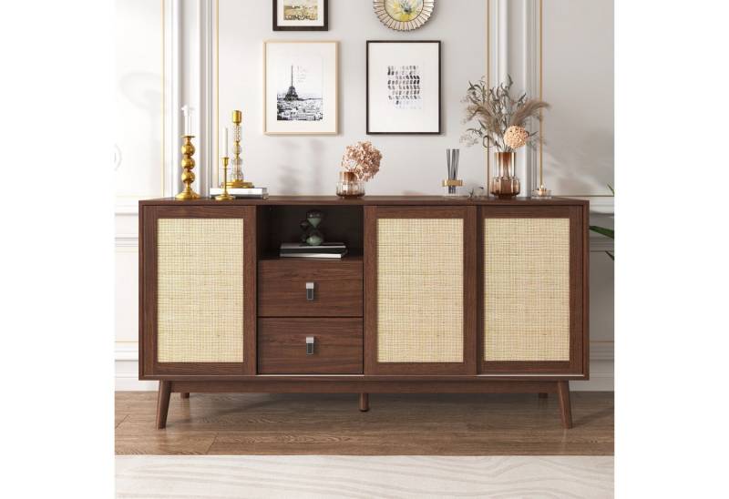 SOFTWEARY Sideboard Breite 155 cm, Küchenbuffet, Küchenschrank, Mehrzweckschrank SOFTWEARY Sideboard Breite 155 cm, Küchenbuffet, Küchenschrank, Mehrzweckschrank von SOFTWEARY