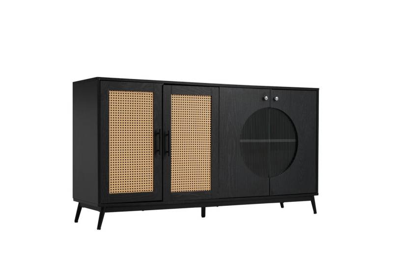 SOFTWEARY Sideboard Breite 160 cm, Küchenbuffet, Küchenschrank, Mehrzweckschrank von SOFTWEARY