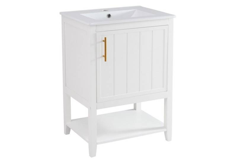 SOFTWEARY Waschtisch inkl. Waschbecken, Badmöbel in Breite 61 cm, Badschrank, Waschplatz SOFTWEARY Waschtisch inkl. Waschbecken, Badmöbel in Breite 61 cm, Badschrank, Waschplatz von SOFTWEARY