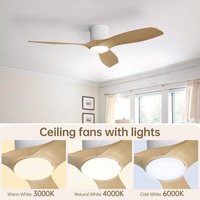 Deckenventilator mit Beleuchtung und Fernbedienung, weiß, 132 cm, 3 ABS-Flügel Deckenventilator mit Beleuchtung und Fernbedienung, weiß, 132 cm, 3 ABS-Flügel von SOFUCOR