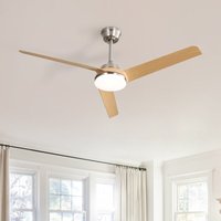 Sofucor - Nickel-Deckenventilator mit 22 LED-Leuchten, 132 cm von SOFUCOR