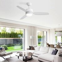Ventilateur de Plafond 46 Pouces avec Lumière - 3 Pales abs - Moteur Courant Continu 6 Vitesses - Télécommande - Blanc - Sofucor Ventilateur de Plafond 46 Pouces avec Lumière - 3 Pales abs - Moteur Courant Continu 6 Vitesses - Télécommande - Blanc - Sofucor von SOFUCOR