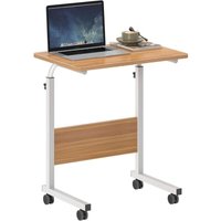 Soges - Höhenverstellbarer Laptoptisch, Laptopständer,Computertisch mit Rollen,mobiler Beistelltisch,Pflegetisch für Bett und Sofa,60 x 40 x 71-90 von SOGES