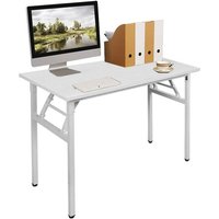Soges - Home Schreibtisch Klappbar Computertisch 100 x 60 x 75 cm pc Schreibtisch Schreibtisch Büroarbeitsplatz für Home Office Verwendung von SOGES