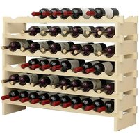 Weinregal Stapelbares Weinregal 6-Tier Weinlagerung für 60 Flaschen Weinständer Flaschenständer Weinlagerschrank aus Holz - 60 Flaschen - Soges von SOGES