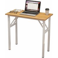 Klapptisch kleiner Computertisch Schreibtisch Klappbar und Montagefrei,Tisch aus E1 Holzwerkstoffen und Stahlrahmen,Konferenztische,PC Tisch von SOGES