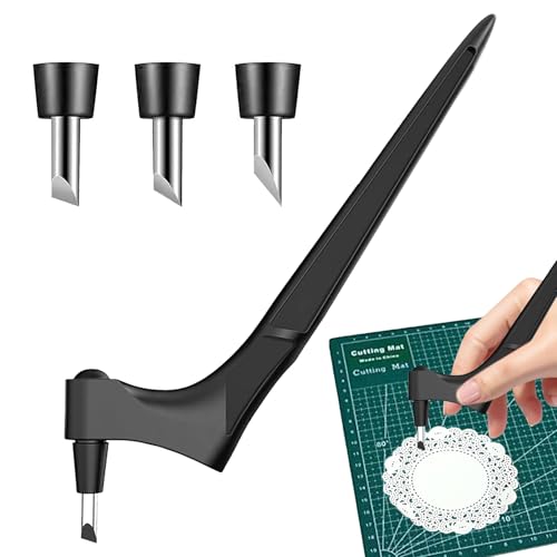 1 Set Craft Schneidewerkzeuge,360 Grad Papierschneider,360 Grad Präzisions Edelstahl Bastelmesser(15°/30°/45°),Gyro Cut,Craft Cutting Tools,Art Schneidemesser Set Für Handwerk Scrapbooking von SOGHO
